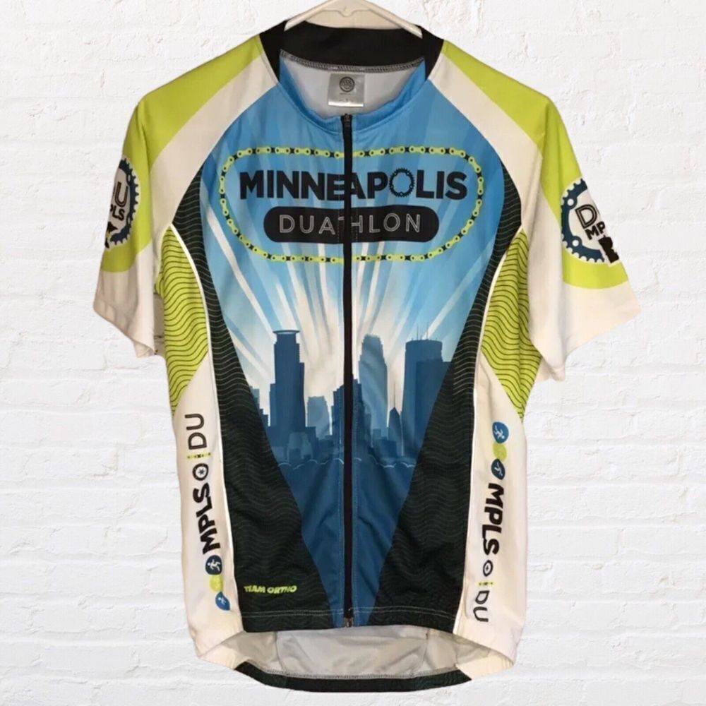 Team Orto Cycling Jersey‎ Mens Small MN DUATLON Full Zip Racing(727#)